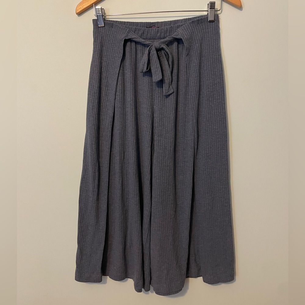 Betsey Johnson Performance Wear Tie Front Lounge Pants Size Small Blue